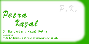 petra kazal business card